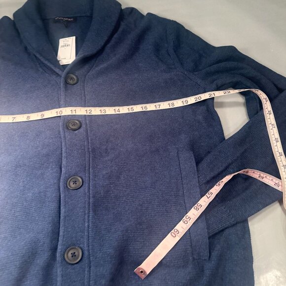 Banana Republic Cardigan Mens Shawl Collar Sweater Button Up Cotton Jacket - Picture 14 of 16